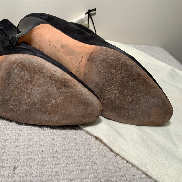 Manolo Blahnik Black Suede Bootie - Picture 6 of 6